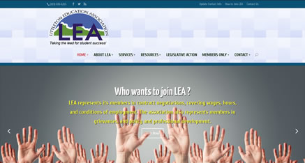 LEA website screenshot